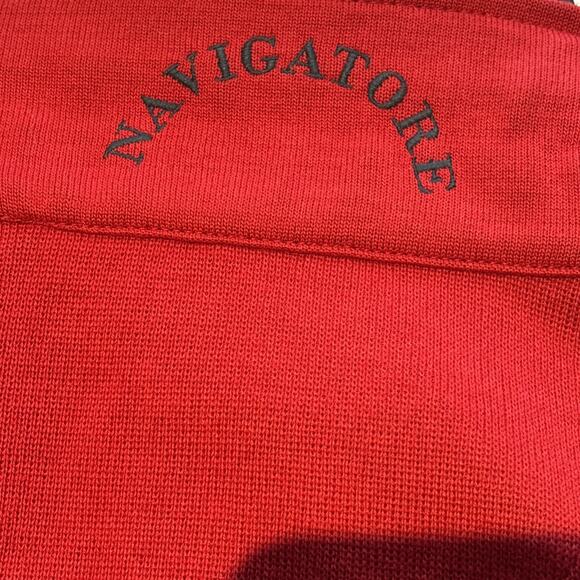 Claudio Campione Men’s red sweater ¼ Zip Yachting Pullover taping logo embroirdy - Picture 12 of 14